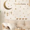 Creative Star Moon Chandelier Bedroom Living Room Entrance Wall Decoration Wall Sticker