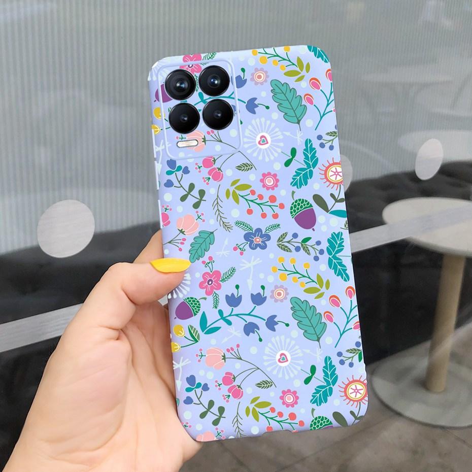 Чехол для Realme 8 Лавандовый Подсолнух Силиконовая Задняя Крышка Для Realme 8 Pro 8i Realme8 4G RMX3085 Мягкий ТПУ Чехол для Телефона Роскошный Чехол
