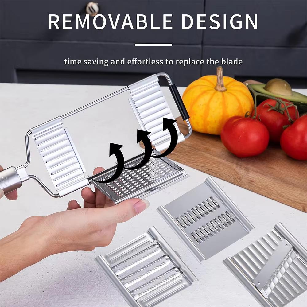 4 in 1 Manual Vegetable Slicer Kitchen Cheese Grater Vegetable Chopper with 4 Blades Carrot Grater Cabbage Shredder