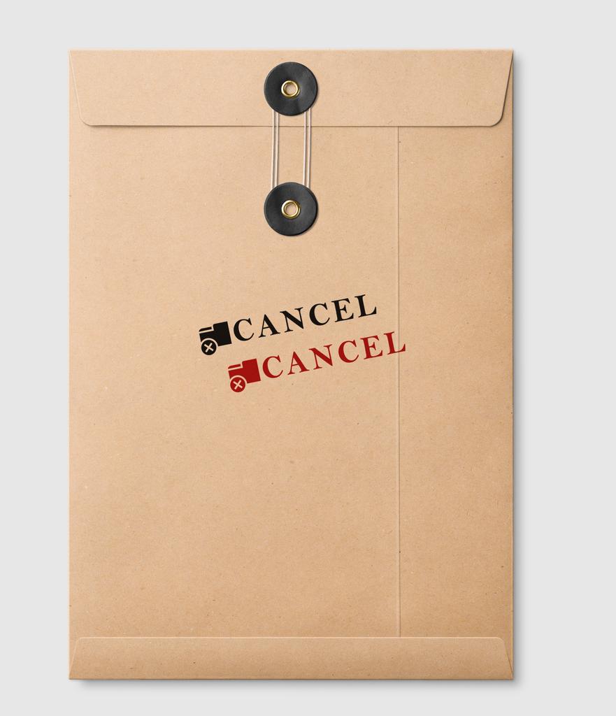 Printtoo Cancel Self Inking Rubber Stamp Pre-Inked Office Stamp- Home Office Business Stationery, Black- 42 X 9