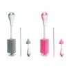Bottle Brush & Straw Cleaner Set Rubber Brush & Straw Cleaner Safe Reusable Milk Bottle Cleaner Brushes Set for Infants