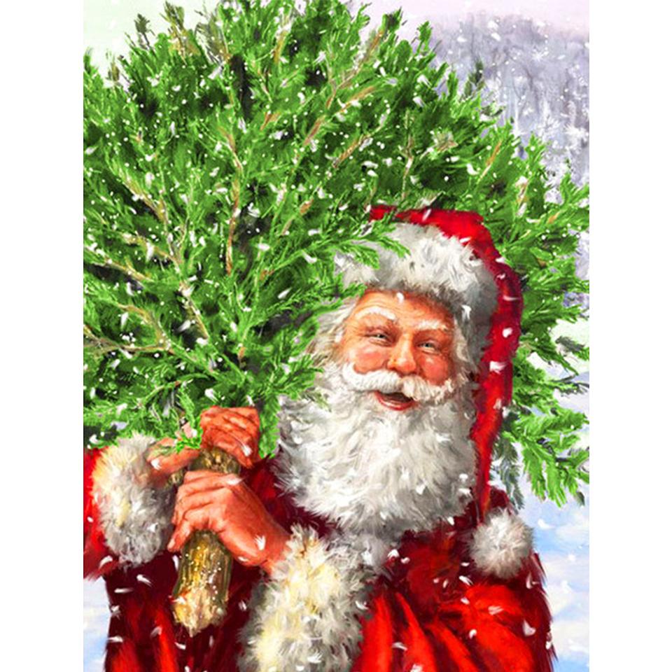 5D алмазная живопись Рождественский полный круглый комплект вышивка мозаика картина вышивка крестиком настенная наклейка подарок DIY украшение дома