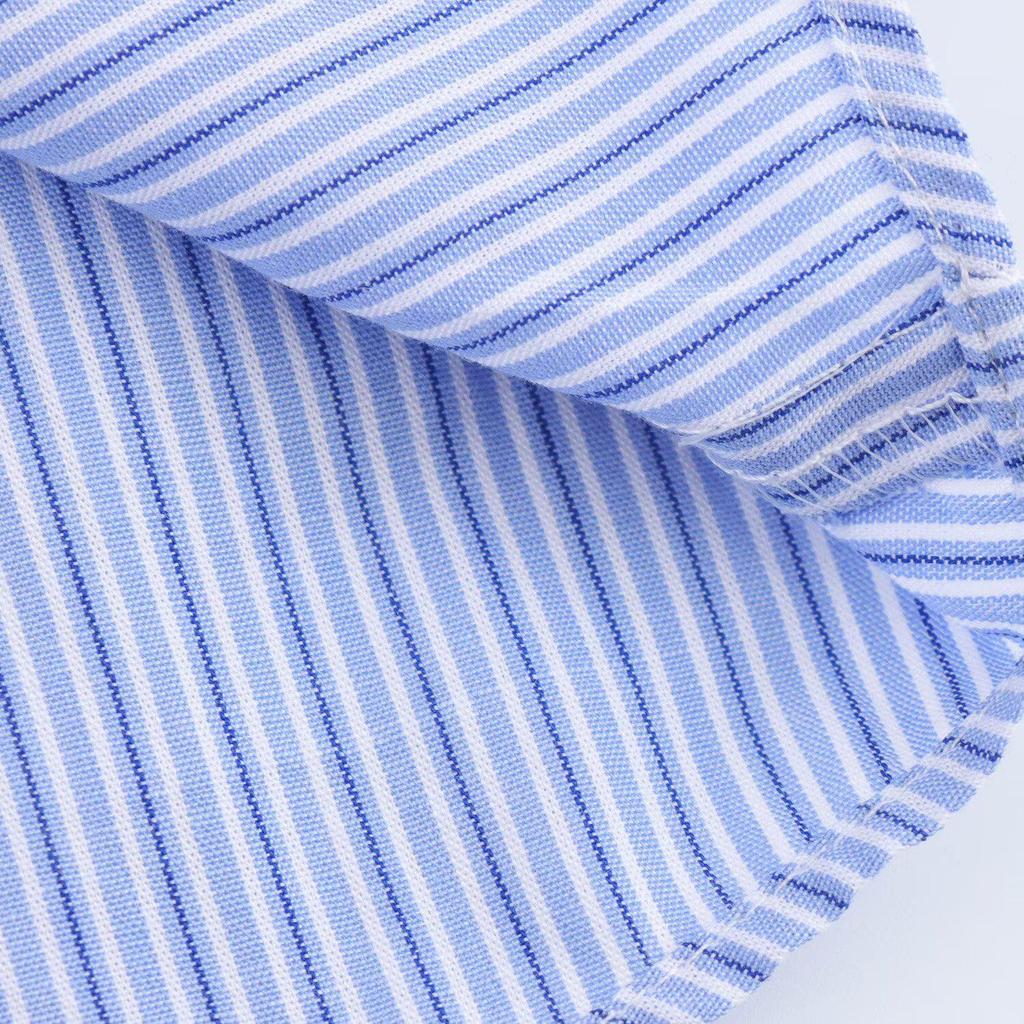 2025 Spring Women's European and American Style Poplin Patchwork Striped Shirt