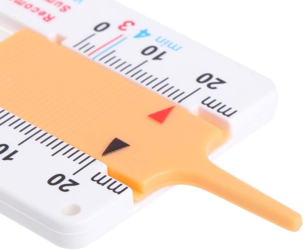 2шт карты измерения глубины протектора шин