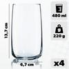 KADAX Набор стаканов для напитков 480 мл