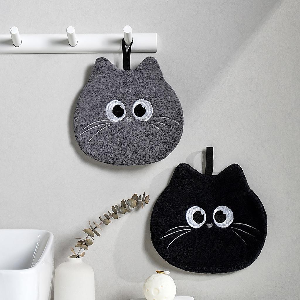 Мультяшное полотенце для рук "Дух пыли" - Милое, Мягкое, Впитывающее, для кухни и ванной, с петлей для подвешивания