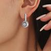 Genuine 4.2g Fine Jewelry Wedding Round Stud Earrings for Women Black Female Earring