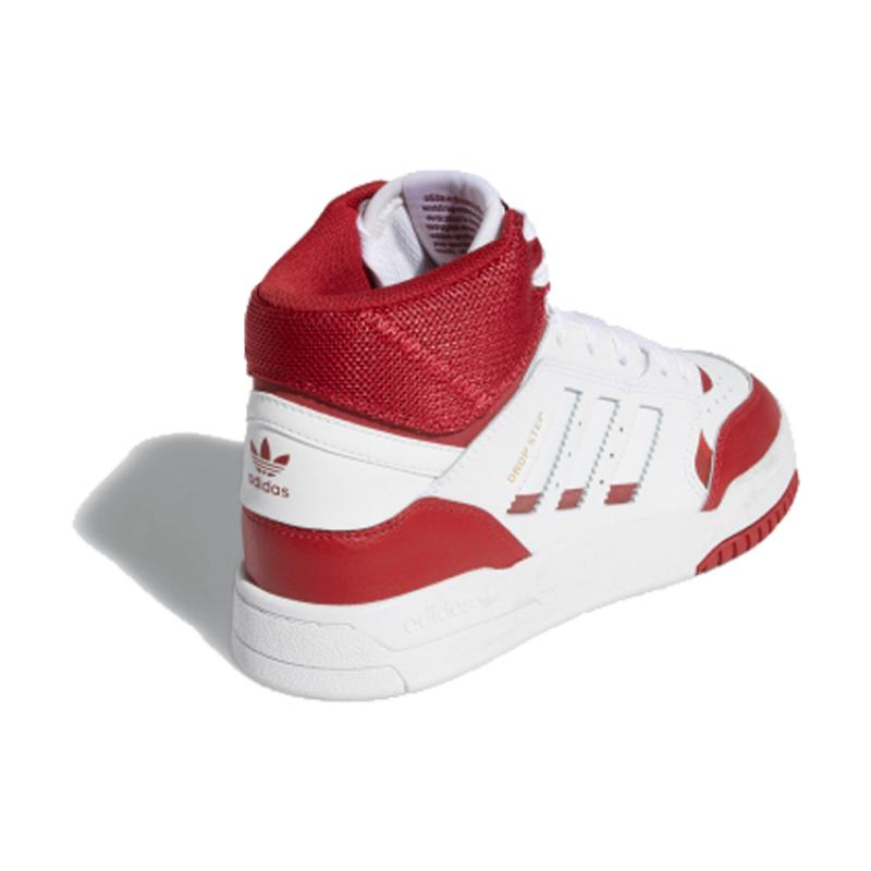adidas Originals Drop Step 2.0 J Высокие Детские Скейтбордические Кроссовки Белый Красный Подростковые Кроссовки EE8759