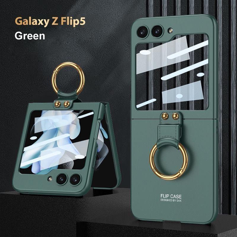 Роскошный чехол для Samsung Galaxy Z Flip 5 Ring, чехол для телефона Samsung Galaxy Z Flip 5, противоударный чехол для Galaxy Z Flip 5, защитный чехол для камеры