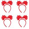Party Show Tree Headband, Bell Red, 4 Pieces