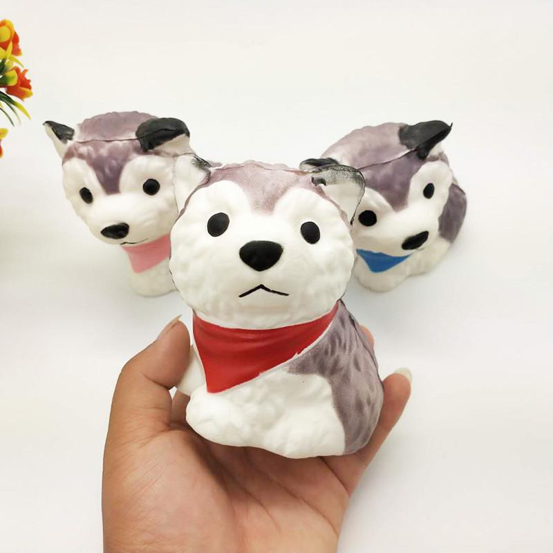 Cartoon Husky Squishy Pendant With Pu Foam For Decompression And Office Decor