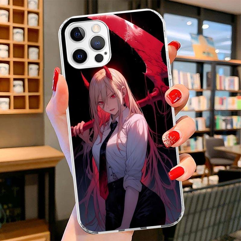 C-Chainsaw Mans Power Cover Phone Case For iPhone 16 17 Air 15 14 Pro Max 16E Phone Case 13 Mini 12 11 7 SE 8 Print Pattern Fit