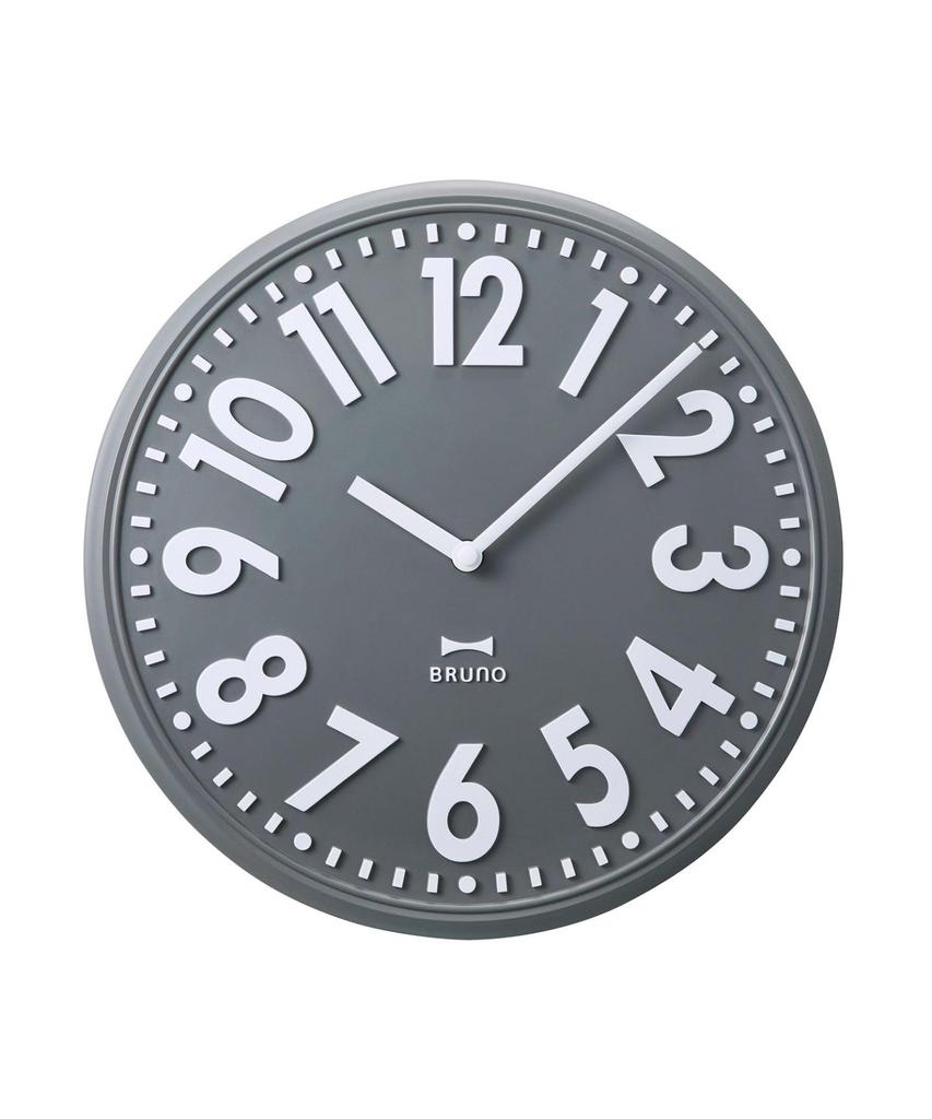 BRUNO Embossed Wall Clock Charcoal No Size BCW049-CH