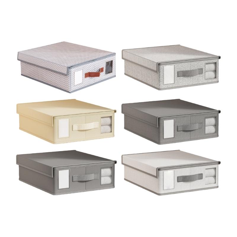 Дышащий Нетканый Материал Контейнер для Постельного Белья Органайзер для Постельного Белья С Пылезащитной Крышкой И Прозрачным Окном