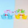 10Pcs Luminous Mini Resin Duck Car Dashboard Toys Dolls Figures Home Decoration