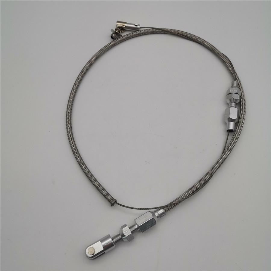 24" Throttle Pedal Cable Stainless Steel Braided Aluminum Ends for Ford Chevy