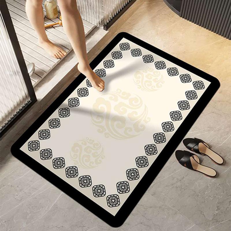 Diatom Mud Bathroom Floor Mat Toilet Door Absorbent Quick-drying Non-slip Mat Toilet Kitchen Floor Mat Carpet Soft Mat