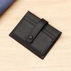 Men's Ultra-Thin Leather Card Holder - Compact Multi-Slot Design, Perfect for Driver's License and Cards.