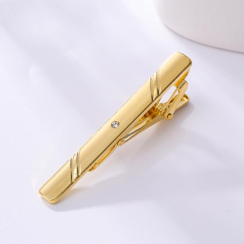 Metal Gold Color Tie Clip For Men Wedding Necktie Tie Clasp Clip Gentleman Ties Bar Tie Pin For Men'S Accessories