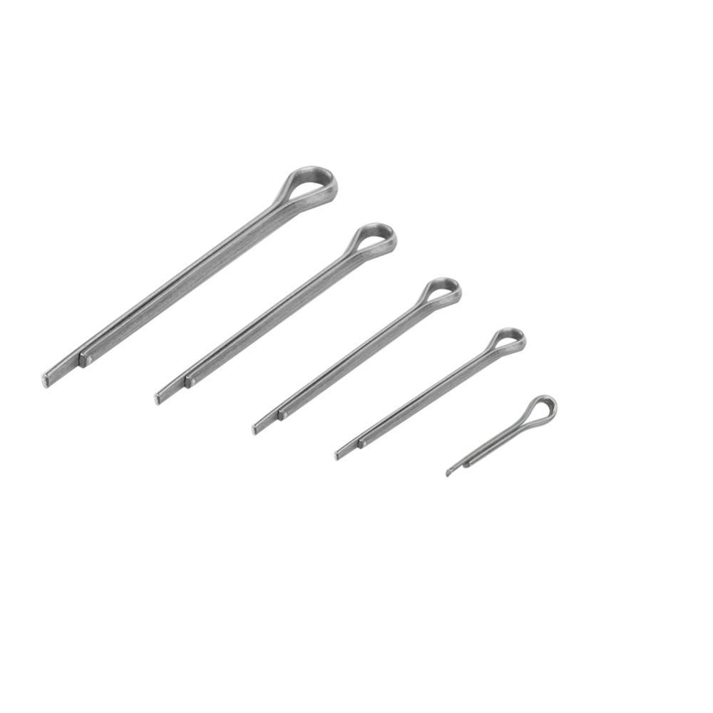 175Pcs Galvanized Steel Split Pin Set Assorted Sizes 175-piece Steel Fasteners Set Open-type Hard-shell Fastening Pins Kit