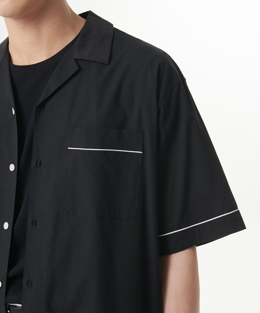 MUSINSA STANDARD Relaxed Bowling Shirt [Black]