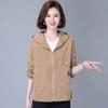 Casual Large Size Loose Hooded Short Jacket Female Spring and Autumn New Korean Jacket