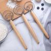Dough Whisk Bread Mixer Premium Stainless Steel Whisk With a Dough Scraper for Bread, Pastry or Pizza Dough - Perfect Baking Tool(3pcs, silver)