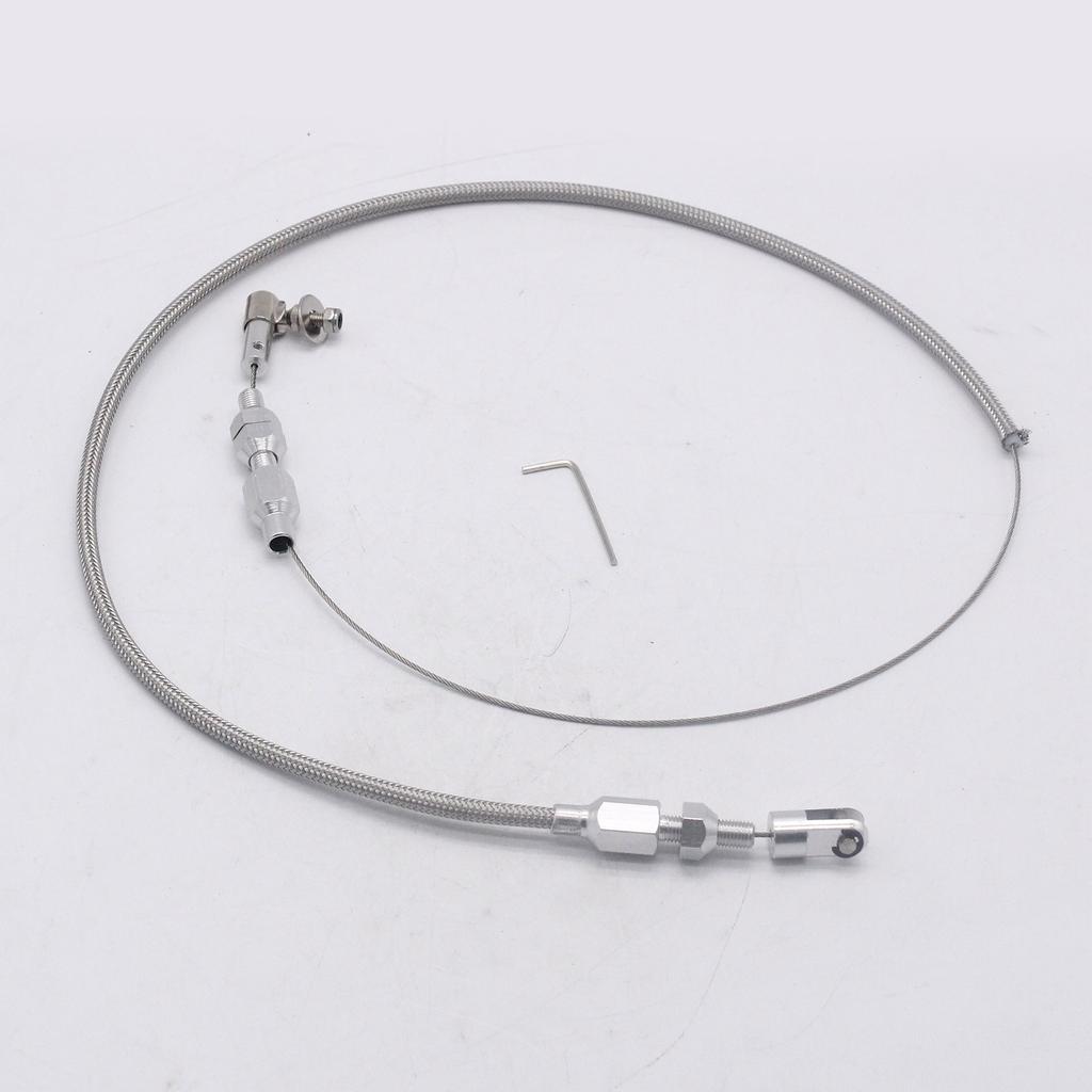 Стальной плетеный трос дроссельной заслонки, 24 дюйма, универсальный автомобильный трос дроссельной заслонки акселератора, автомобильные аксессуары