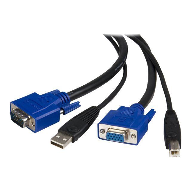Câble KVM USB - STARTECH - 3,05 m - 1 x Type A Mâle USB - 1 x HD-15 Mâle VGA - Noir