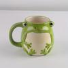Frog Coffee Mug Green Porcelain Ceramic Cup with Handle Funny Novelty Cup Gift for Women Men Birthday Festival Christmas