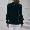 2024 Autumn/Winter Women's Velvet Long-Sleeve Top