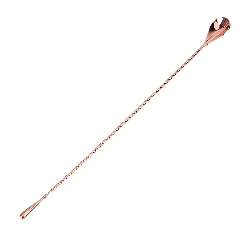 Барная ложка-капля, барный инструмент, спиральный узор, нержавеющая сталь, ложка для перемешивания, ложка для смешивания коктейлей, инструменты бармена