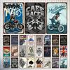 Металлические знаки для мотоциклов Hill Bobber Cafe Racer Oil School Chopper, металлический плакат, винтажная табличка, ретро-жесть, гараж, домашний декор