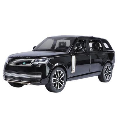 МояМашина 1:Модель автомобиля Land Rover Range Rover SV 2022 Масштаб 1:24 Металлическая литая модель - Черная версия Коллекционная фигурка