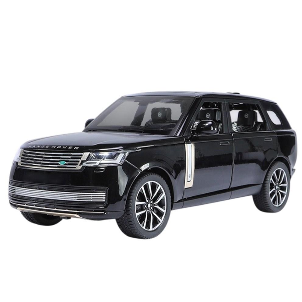 МояМашина 1:Модель автомобиля Land Rover Range Rover SV 2022 Масштаб 1:24 Металлическая литая модель - Черная версия Коллекционная фигурка