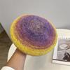 Берет женский из цветной шерстяной пряжи с петлями, с постепенным переходом цвета, новая модная вязаная шляпа художника на осень и зиму