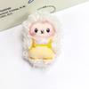 Fluffy Plush Sheep Keychain Soft Curly Fur Adorable Overalls Design Backpack Pendant for Daily Key Bag Decoration