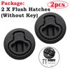 2/4/6/10PCS Plastic Marine Boat Round Deck Lock Flush Pull Slam Latches Lift Ring Handle RV Boat Yacht Hatch Door Lock