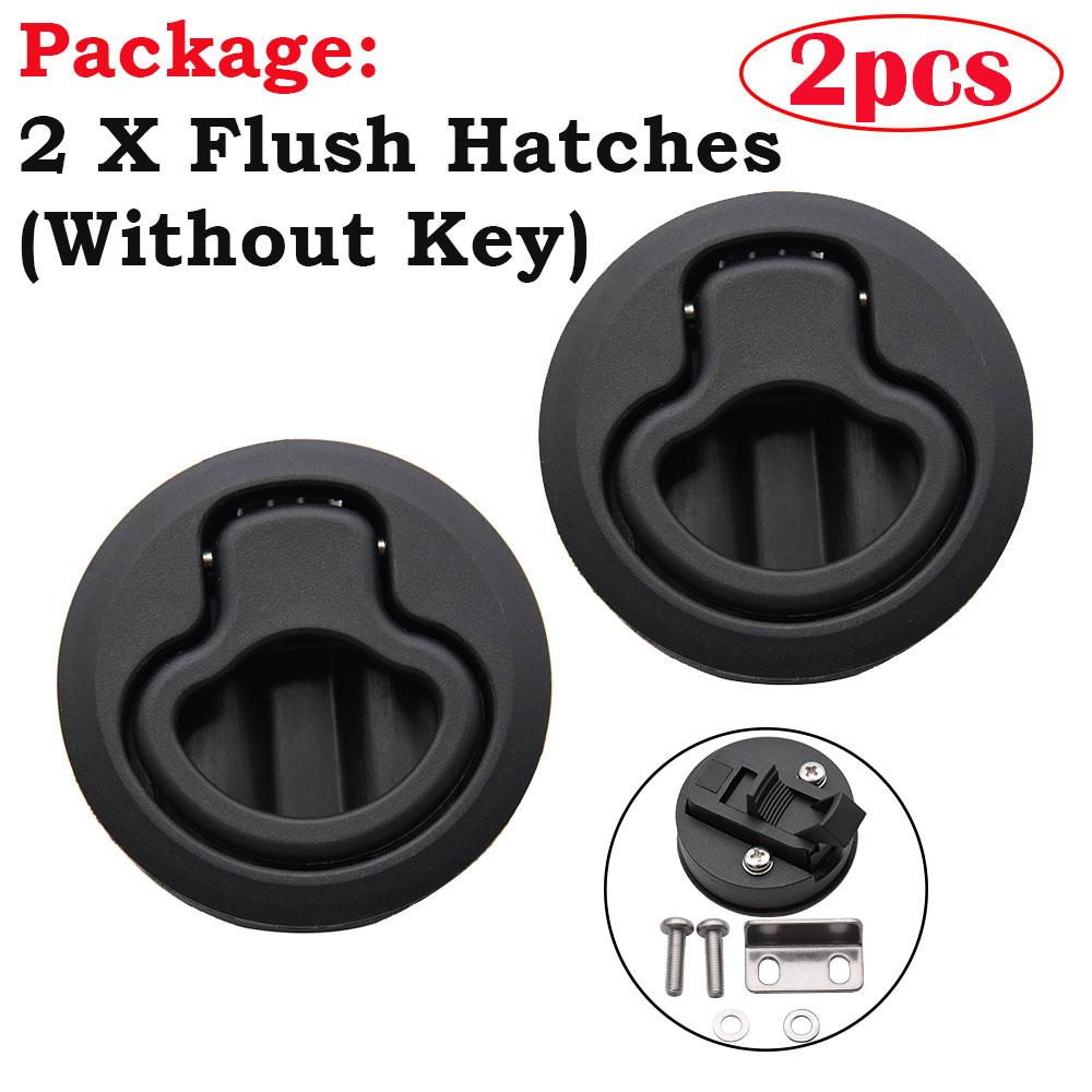 2/4/6/10PCS Plastic Marine Boat Round Deck Lock Flush Pull Slam Latches Lift Ring Handle RV Boat Yacht Hatch Door Lock