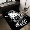 1 шт. Hello Kitty Готический Домашний Офис, Прочный Полиэстеровый Коврик для Пола с Легкой Очисткой, Декор для Офиса, Городской Стиль, Нескользящая Основа, Высококачественная Ткань