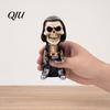 Skeleton Figurine Collectible Halloween Warrior Sculpture, Resin Art Soldier Statue Home Decor, Gunner Realistic Skull Model Ornaments for Desktop