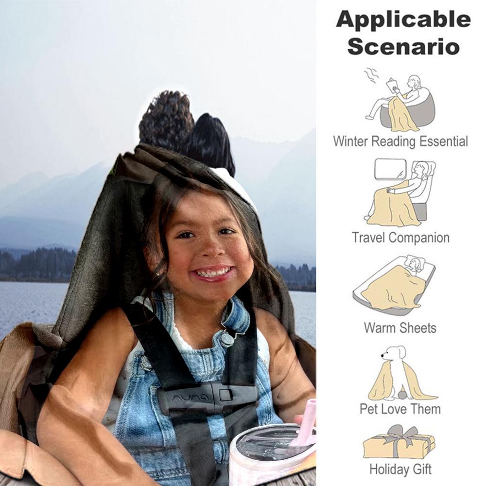 Customize Photos Personalized photos Blanket Cozy Personalized Blanket Soft Warm Cozy Suitable for Office Livingroom Home Decor Picnics