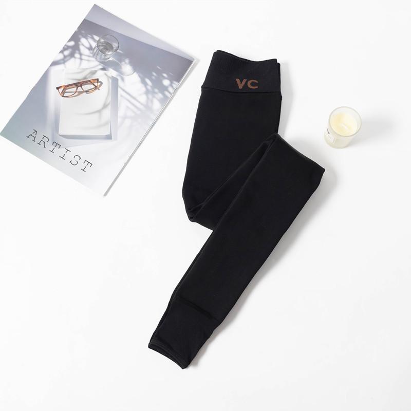 Теплые чулки с флисовой подкладкой, формирующие талию: Зимние женские красивые колготки, создающие эффект голых ног