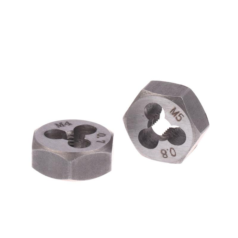 Метрическая резьба Шестигранная плашка Плашка для нарезания резьбы Винт Шестигранные плашки M3*0.5 M4*0.7 M5*0.8 M6*1.0 Ручные плашки для нарезания резьбы