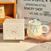 High Value Birthday Gift Cute Bow Mug Design Sense Ceramic Water Cup Girlfriend Practical Gift Box
