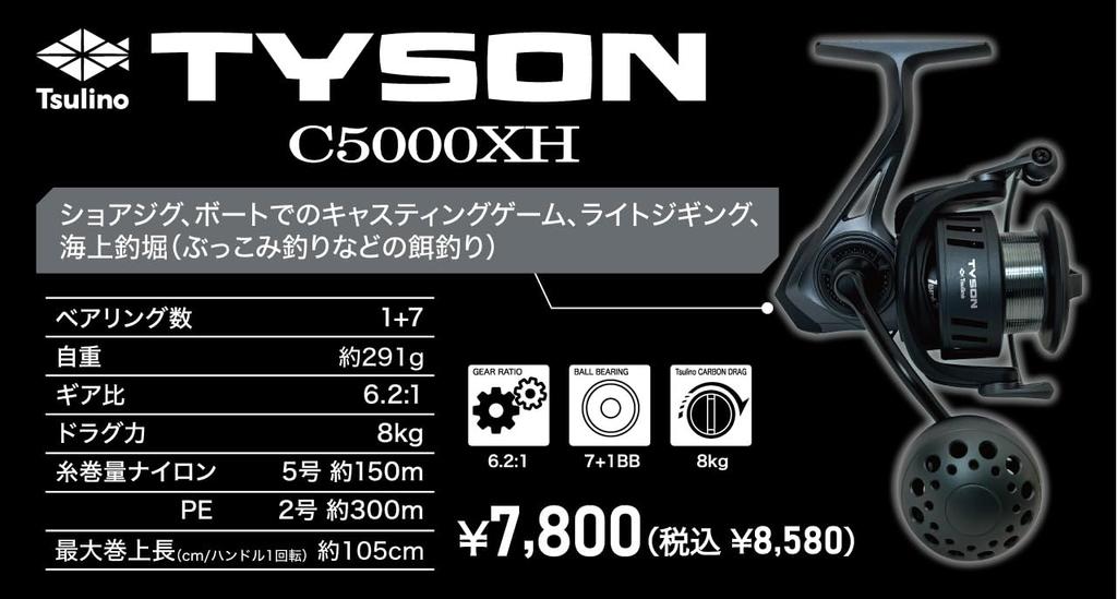 Катушка для спиннинга Tsulino «TYSON» (C5000XH)