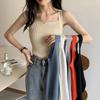Halter Small Vest with Women's Summer New Women's Slim-fit Sleeveless Bottom Knit Top To Wear