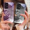 Белый лотос для Samsung Galaxy S10 4G S20 11E 30 S21 21Fe 22 S24 Pro S23 Ultra 5G S8 S9 Чехол для телефона из закаленного стекла