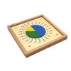 Montessori Circular Fraction Board - Wooden Math Puzzle for Early Childhood Education