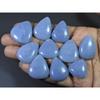 321Cts. Натуральный Ангелит Кабошон Груша Свободный Драгоценный Камень Лот 10 шт. C-668